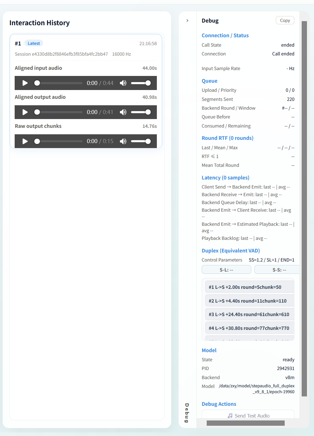 Realtime performance information in the Lychee-FD Debug drawer
