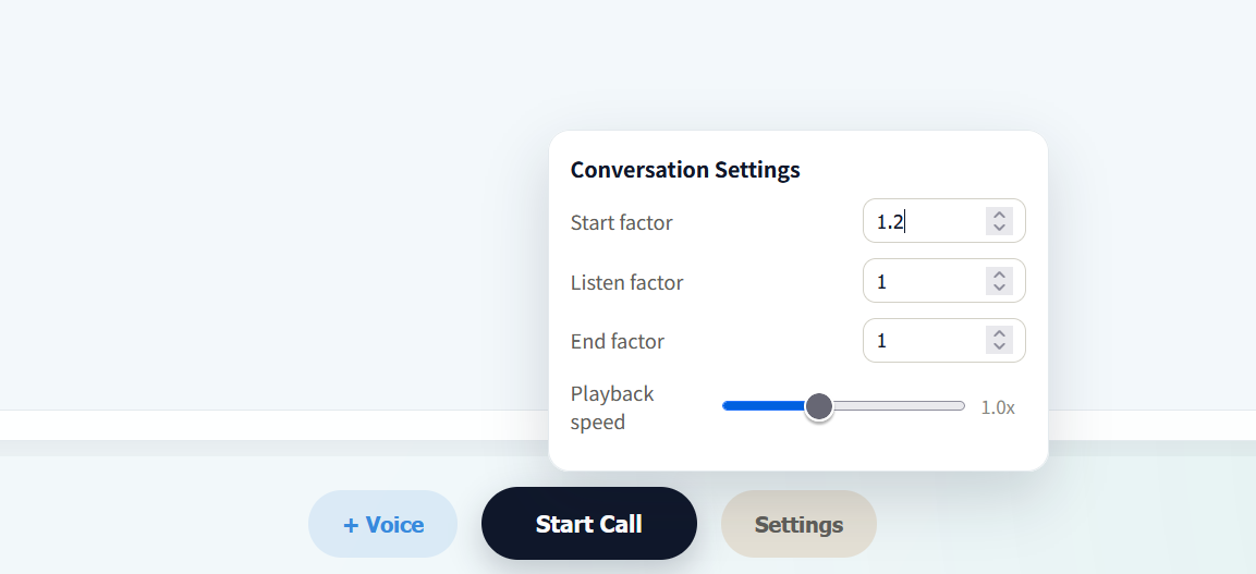 Adjust Start factor to make the model more likely to reply earlier